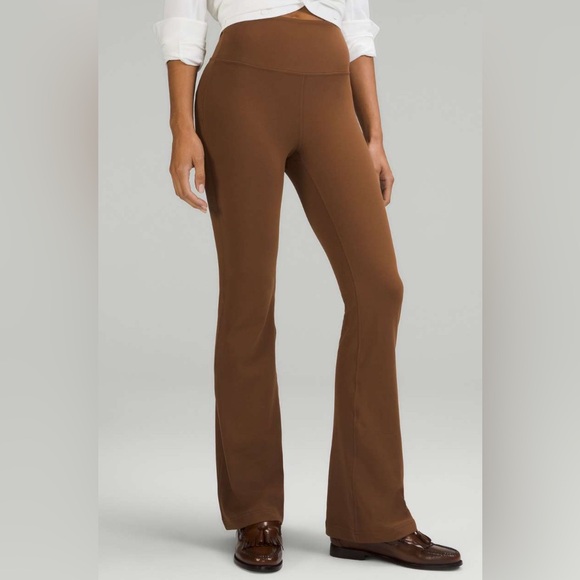 Lululemon Groove Super-High-Rise Flare Pant Nulu Roasted Brown, Size 8 - Picture 1 of 10